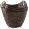 Casafield Set of 3 Multipurpose Boat Baskets with Handles, Woven Water Hyacinth Storage Organizers for Throw Blankets, Bedroom, Living Room, Laundry